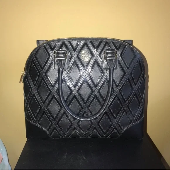 tory burch robinson patchwork dome satchel - Picture 5 of 11